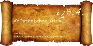Östreicher Alda névjegykártya